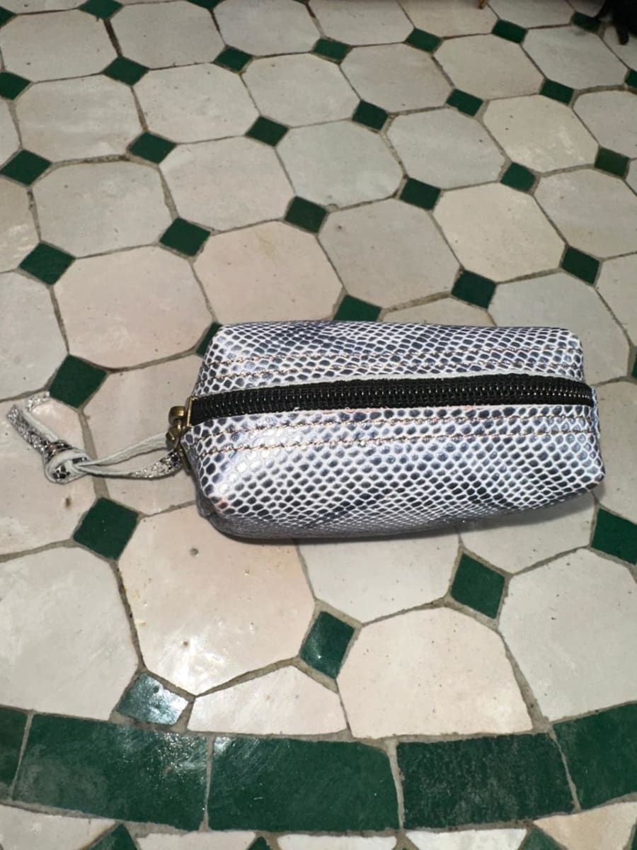   small bag leather Grey, Black Morocco