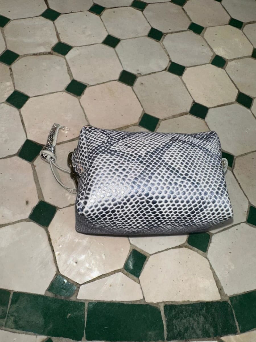   small bag leather Grey, Black Morocco