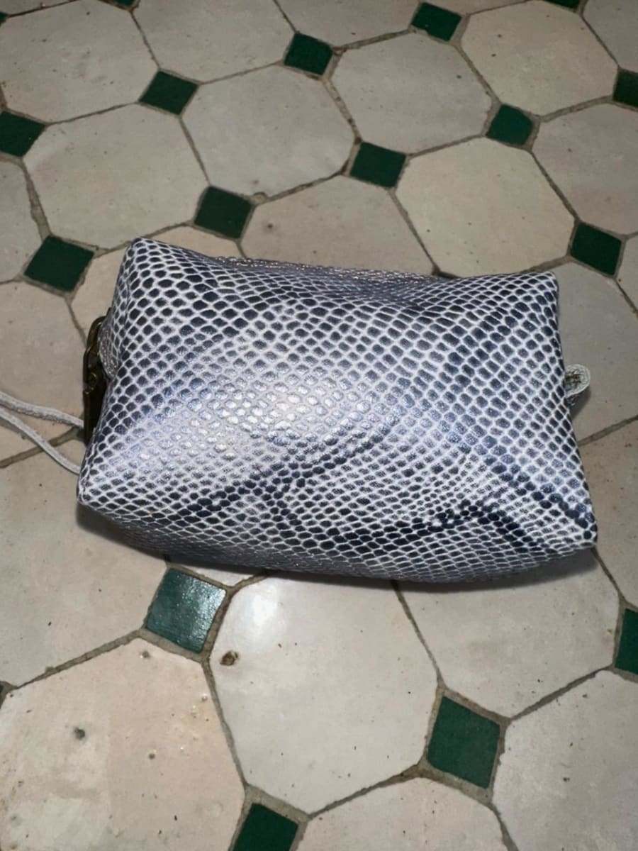   small bag leather Grey, Black Morocco