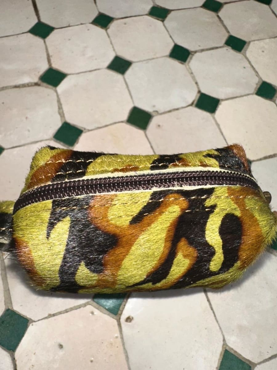   small bag leather Green, Brown Morocco