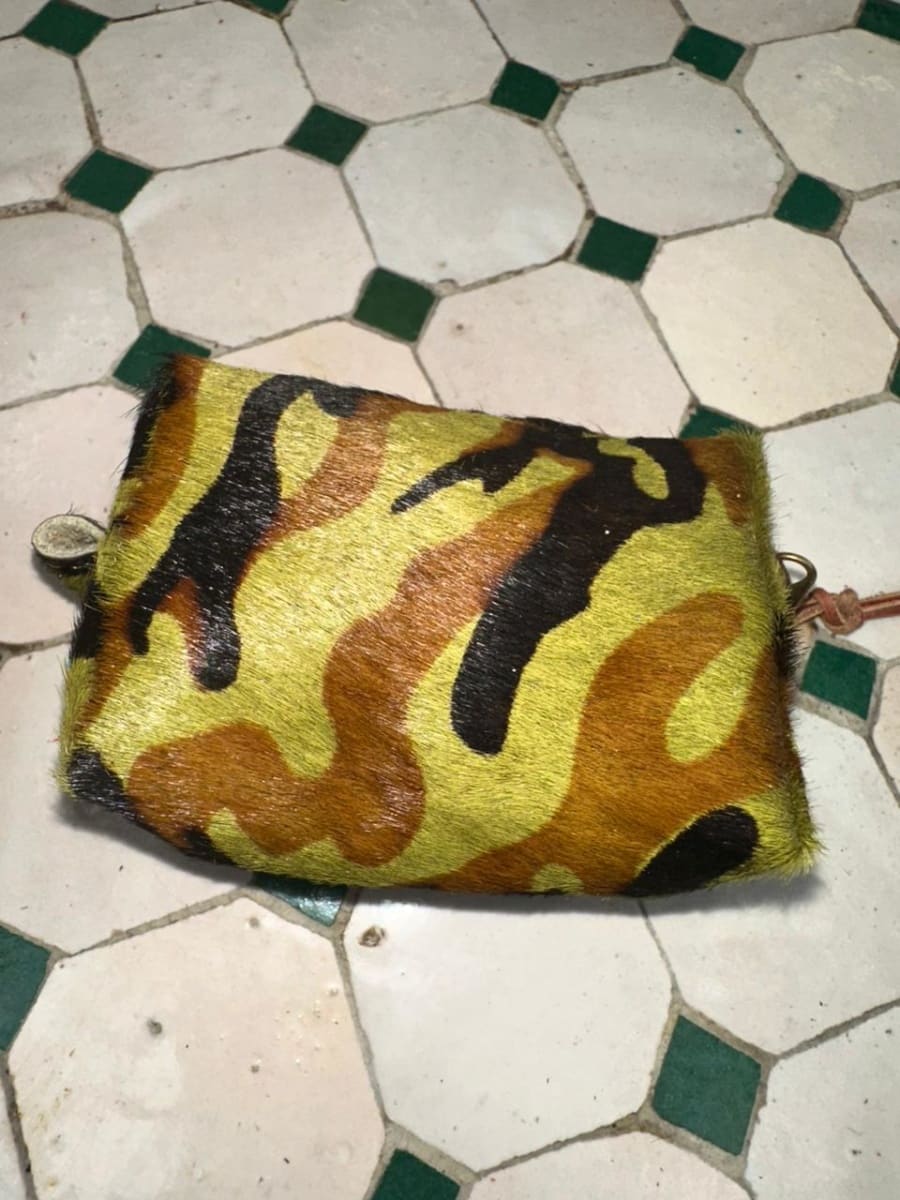   small bag leather Green, Brown Morocco
