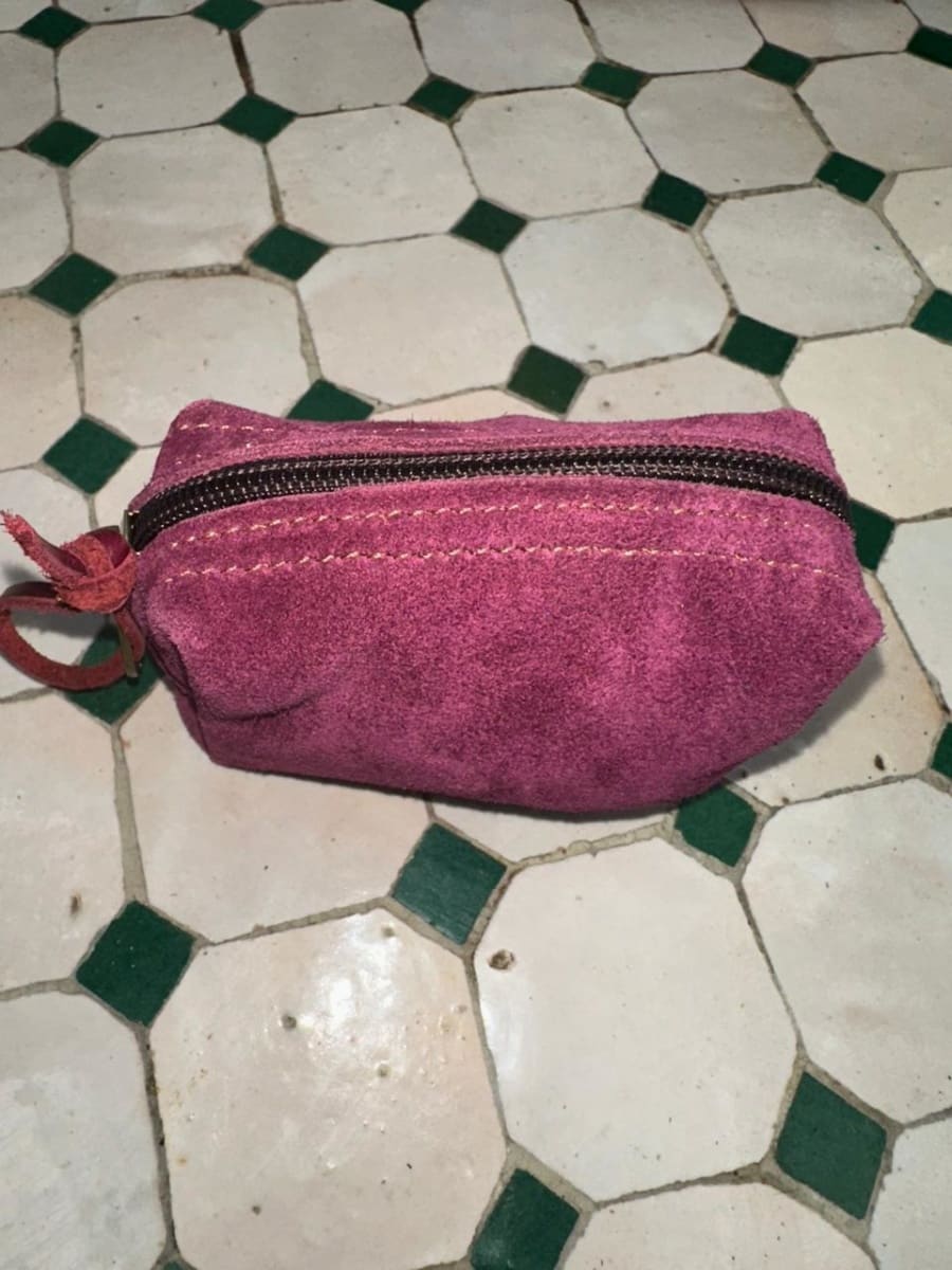   small bag leather Purple, Black Morocco