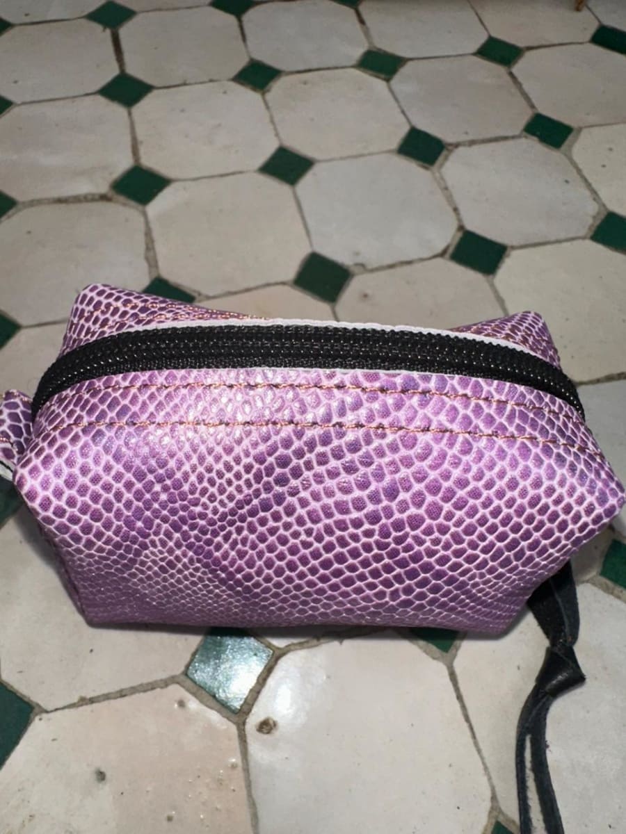   small bag leather Purple, Black Morocco