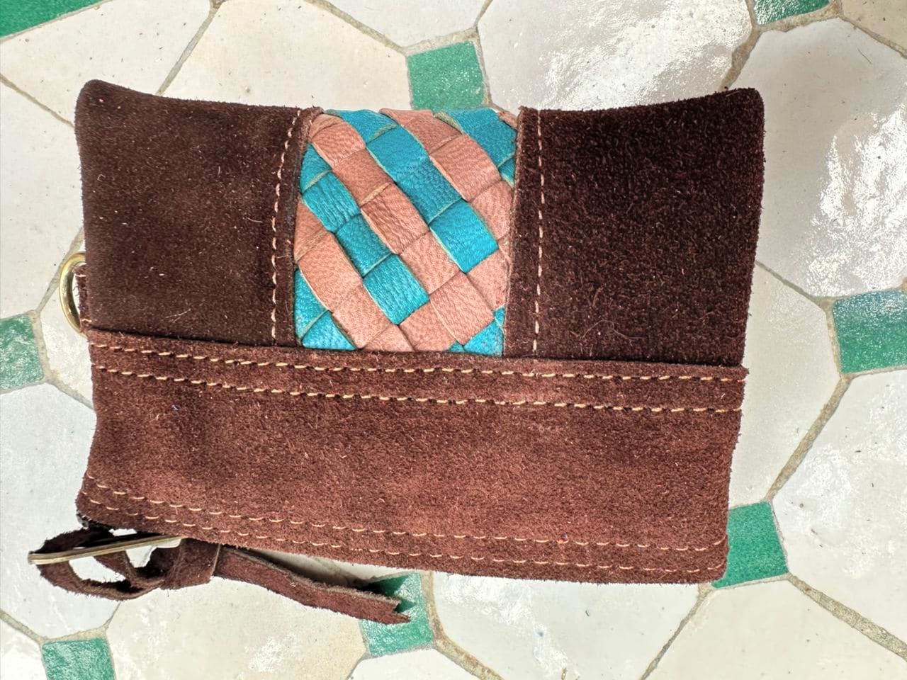  small bag leather Pink, Blue Morocco