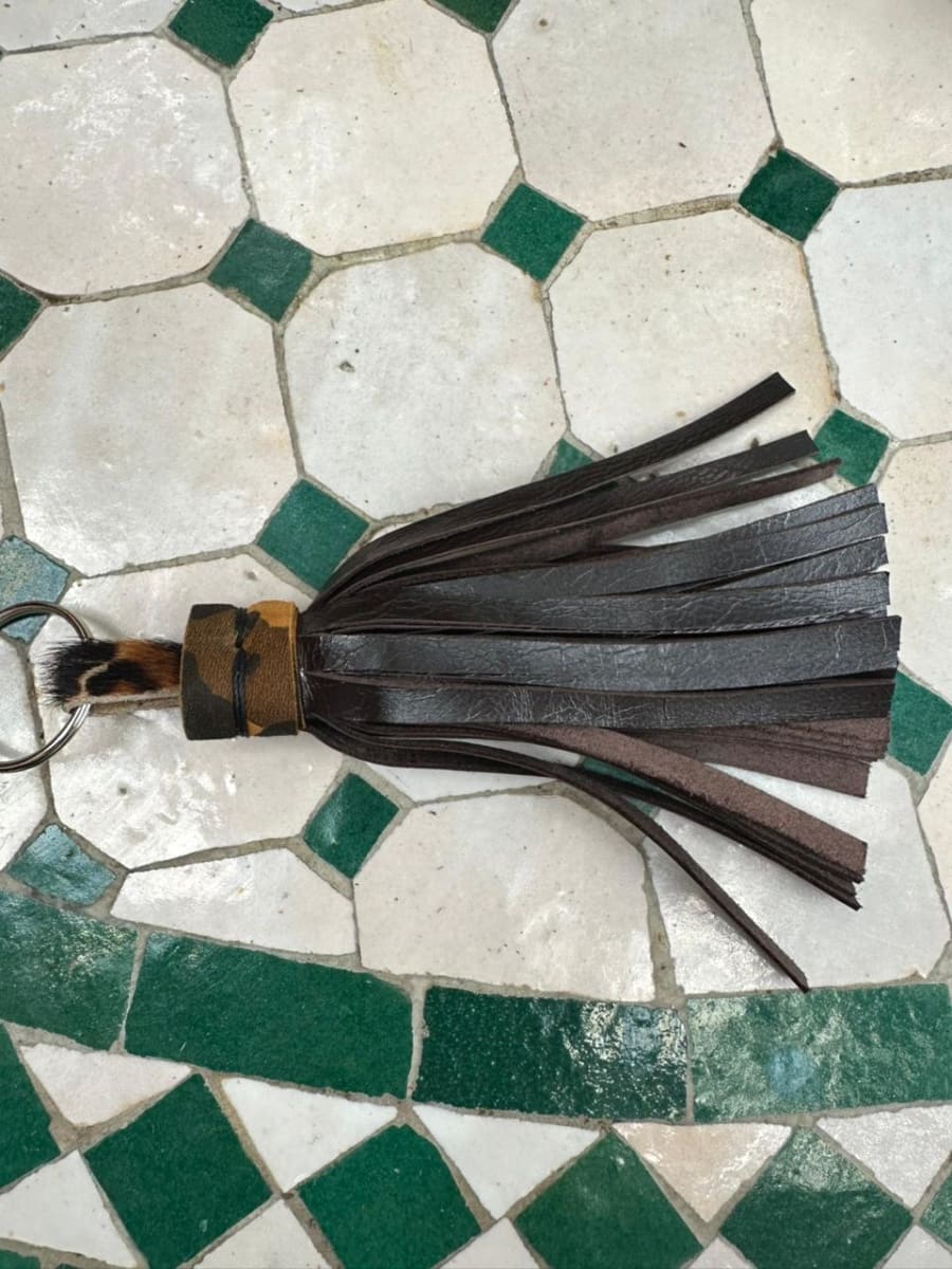   small bag leather and Sabra silk Brown Morocco