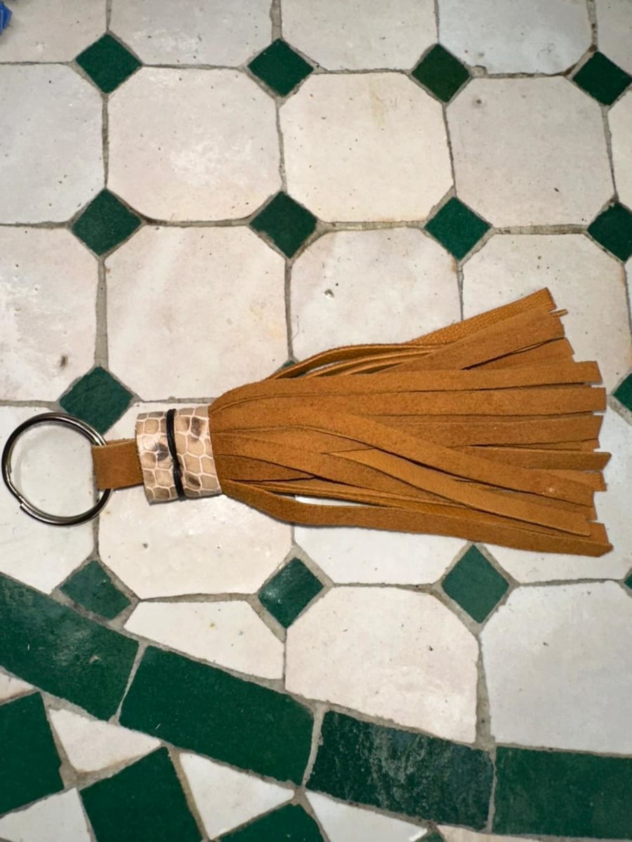   small bag leather and Sabra silk Brown Morocco