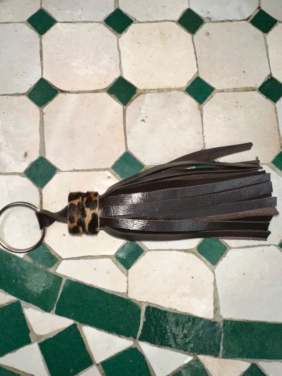   small bag leather and Sabra silk Brown Morocco