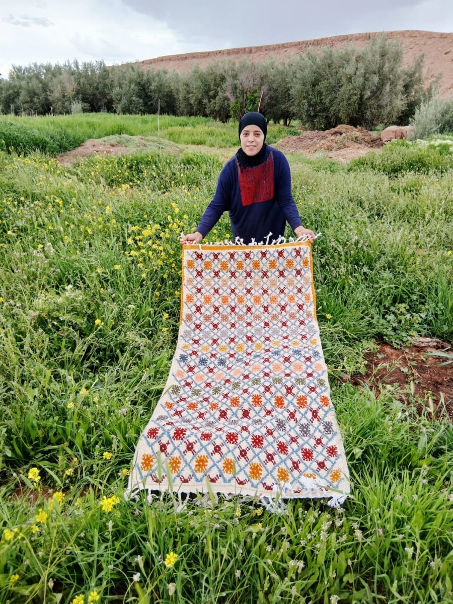  Zerbya Natural Wool Colored Morocco