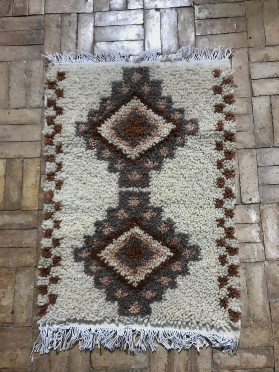  Beni Ourain Rug  Brown, Grey Morocco