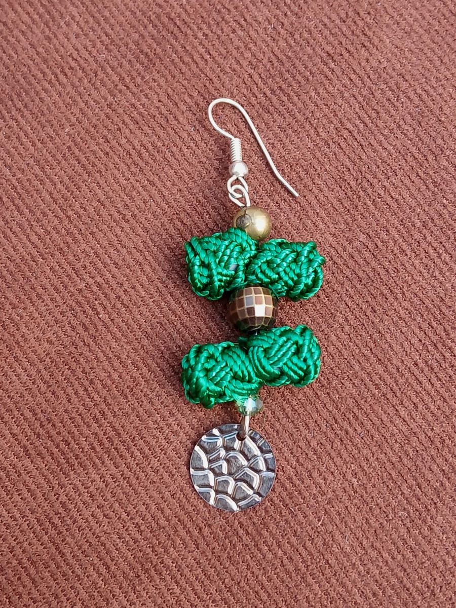 Button Dangle Earrings