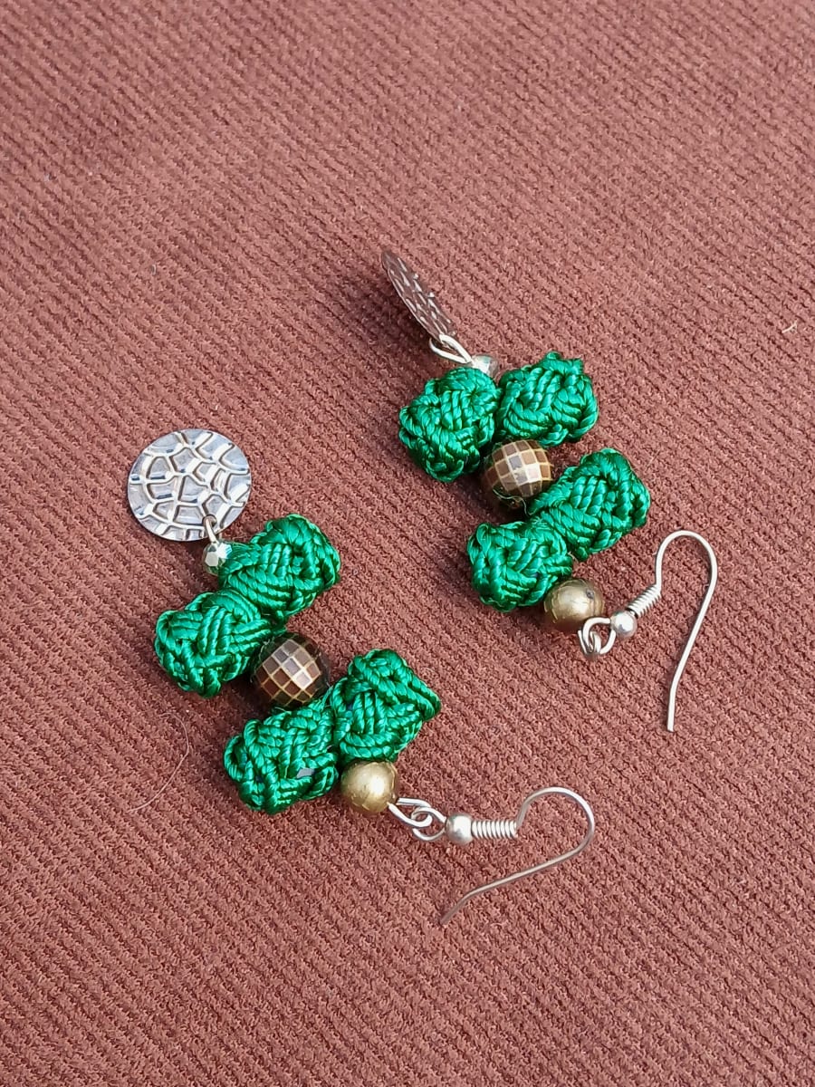 Button Dangle Earrings