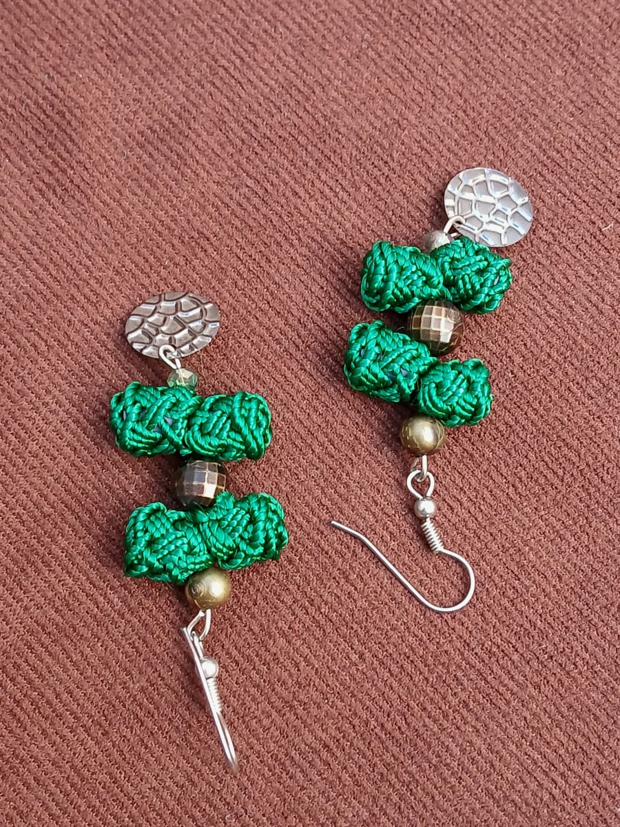 Button Dangle Earrings