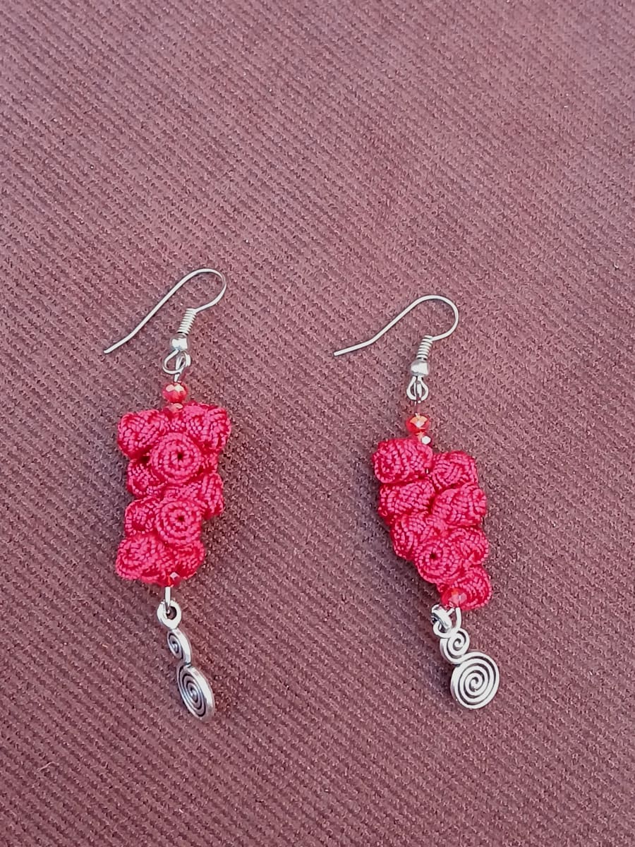 Button Dangle Earrings