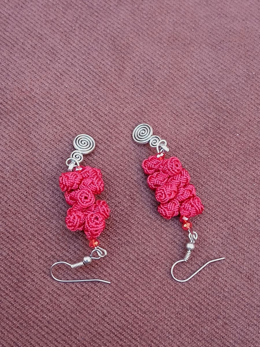 Button Dangle Earrings