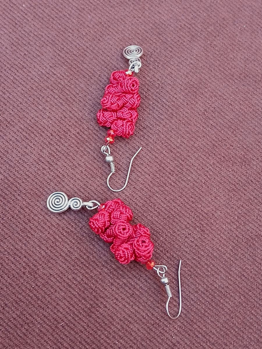 Button Dangle Earrings
