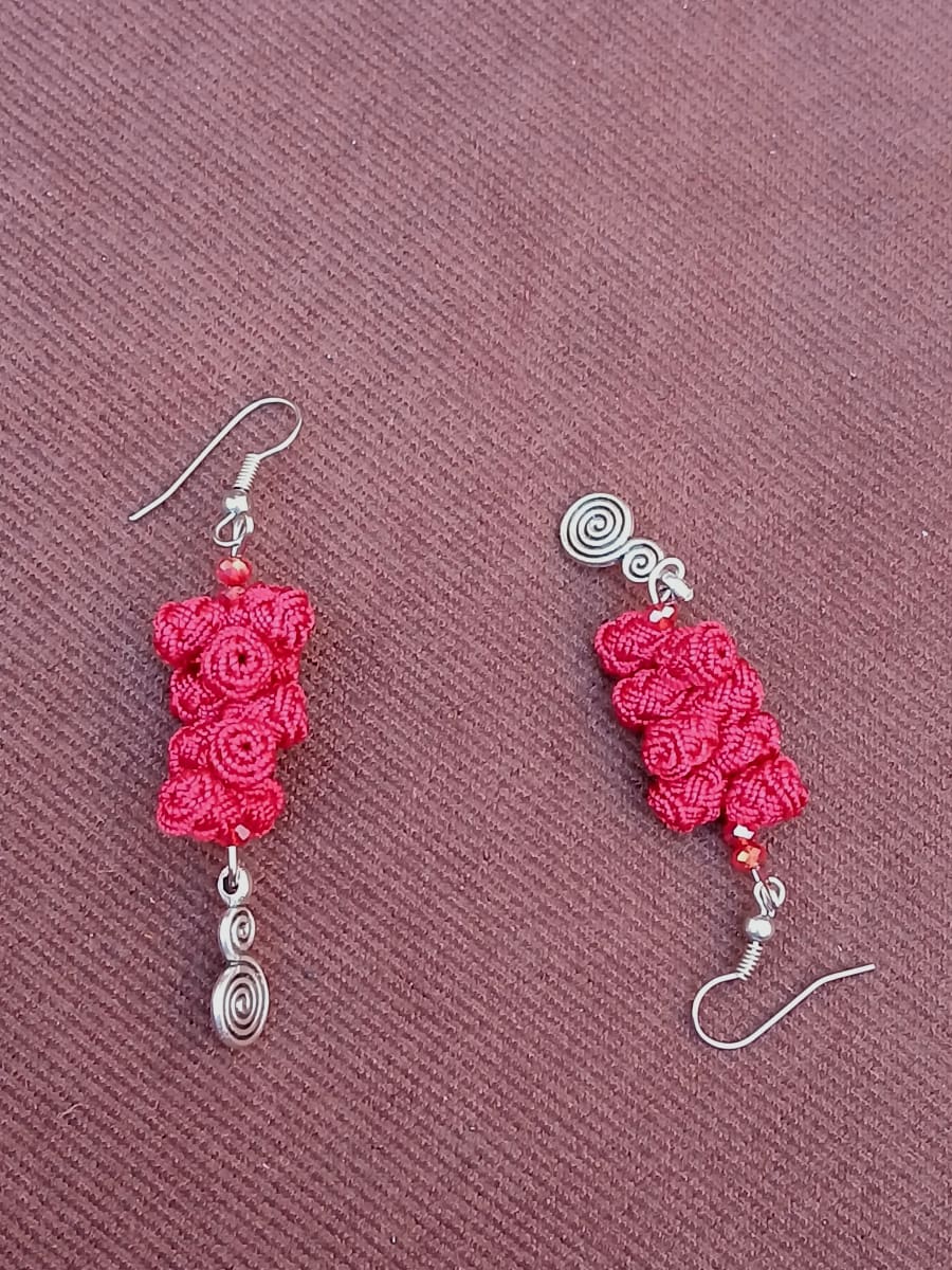 Button Dangle Earrings