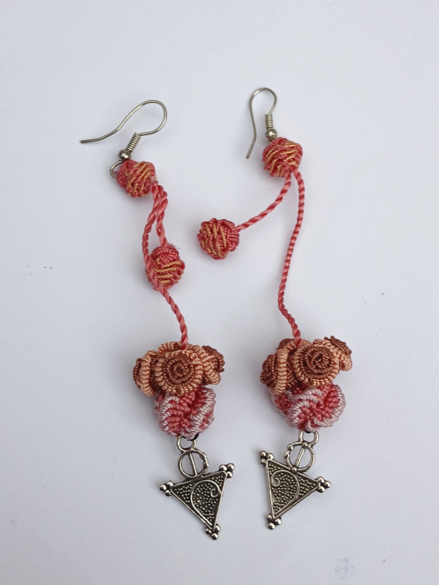 Button Dangle Earrings