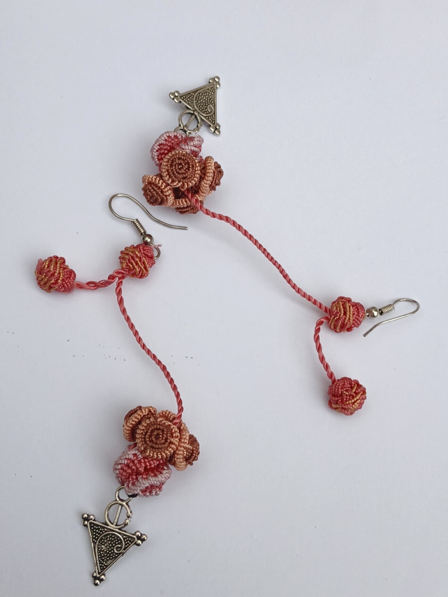 Button Dangle Earrings