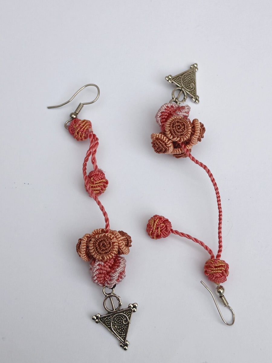 Button Dangle Earrings