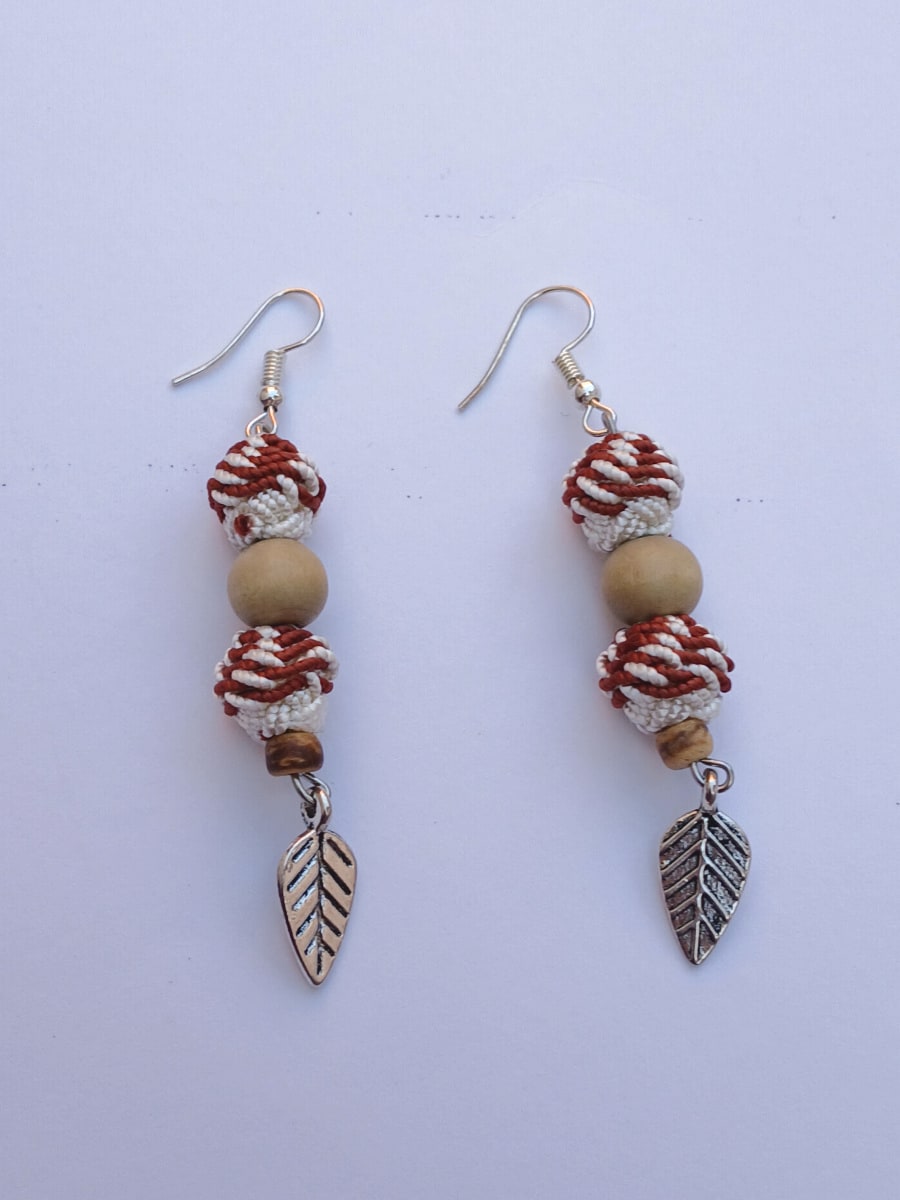 Button Dangle Earrings