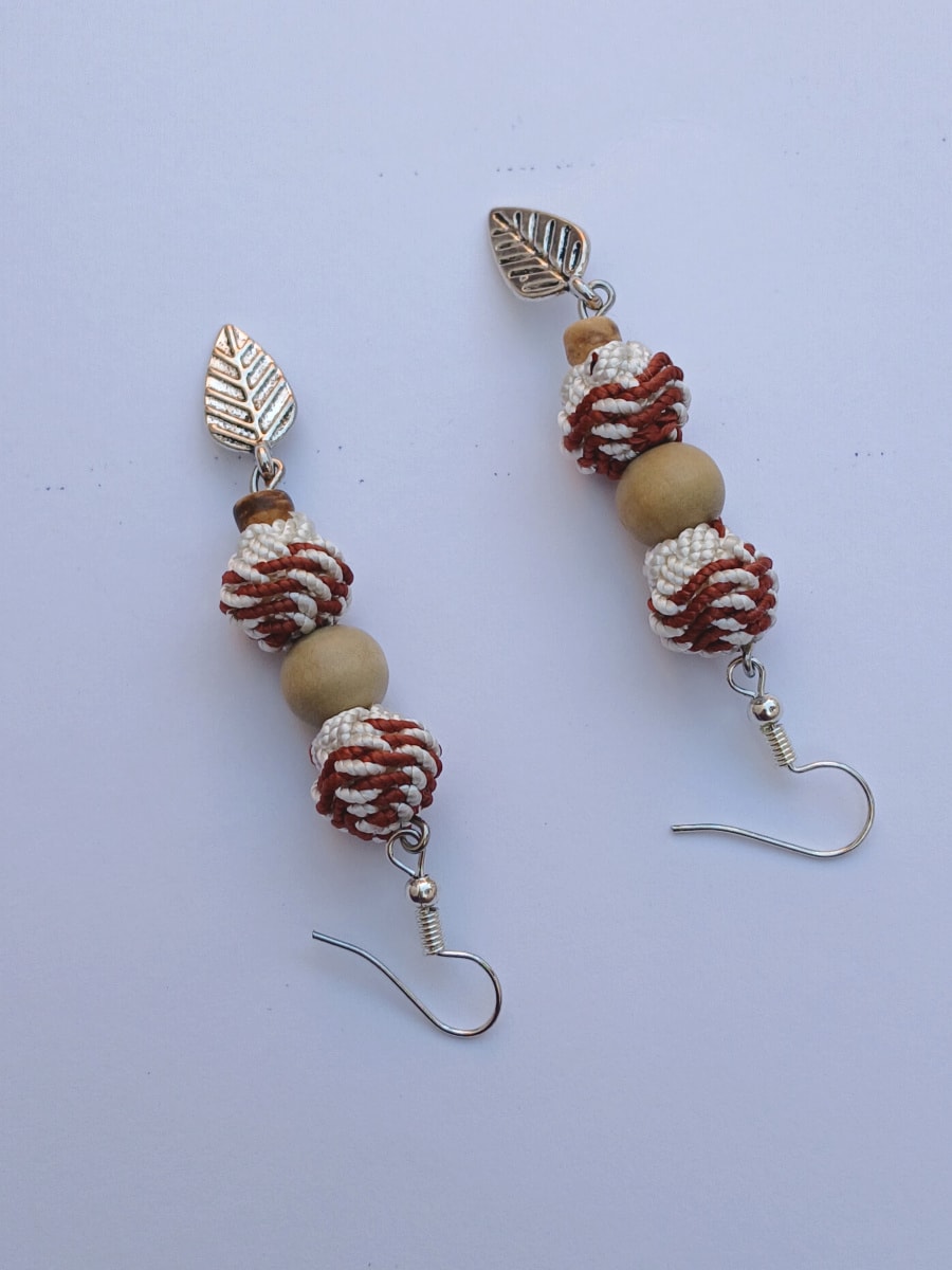 Button Dangle Earrings