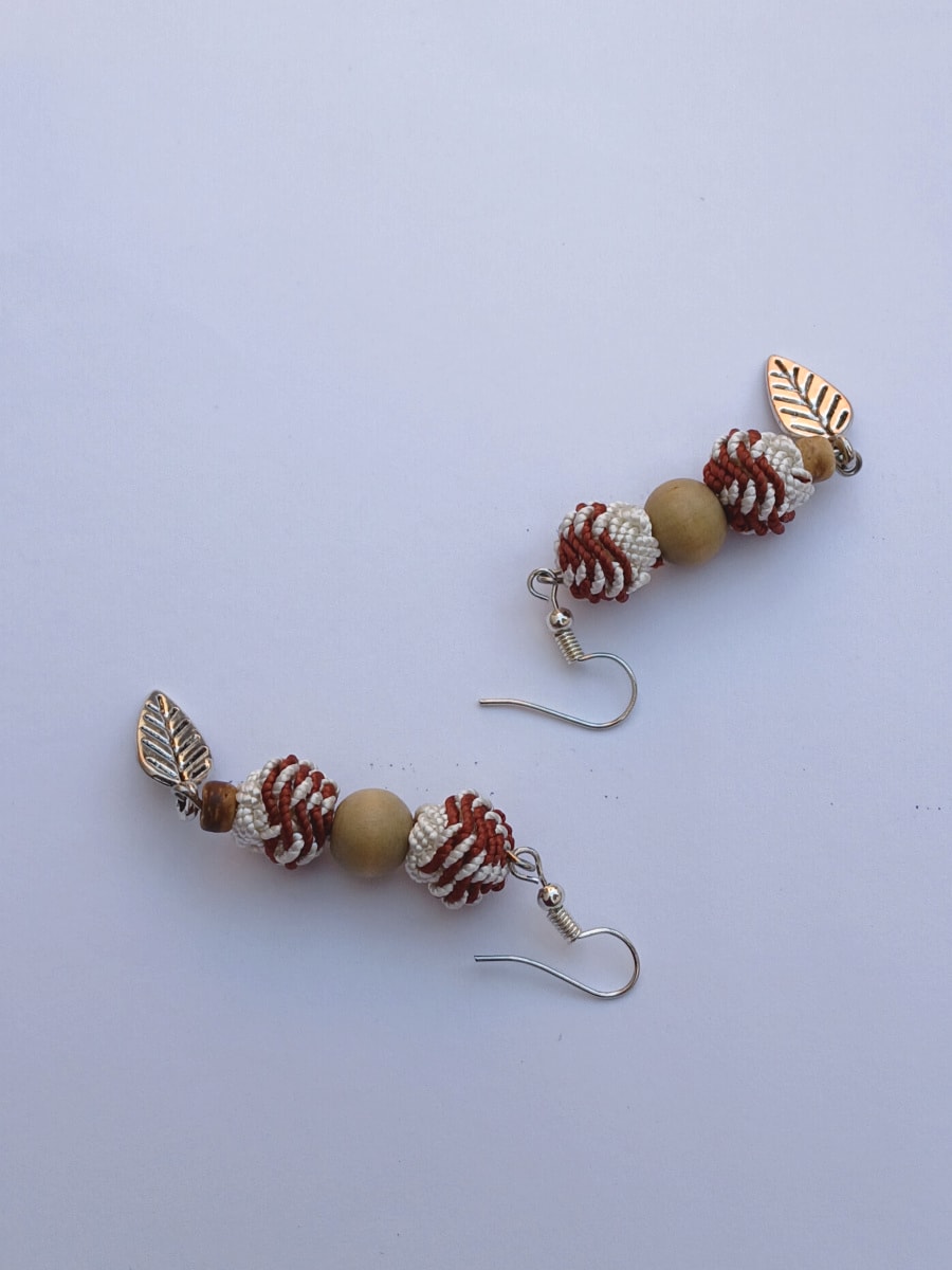 Button Dangle Earrings