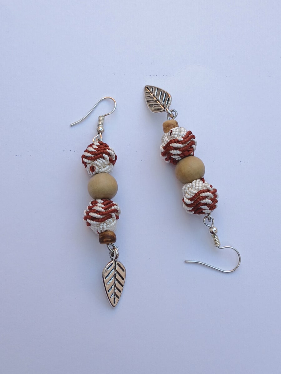 Button Dangle Earrings