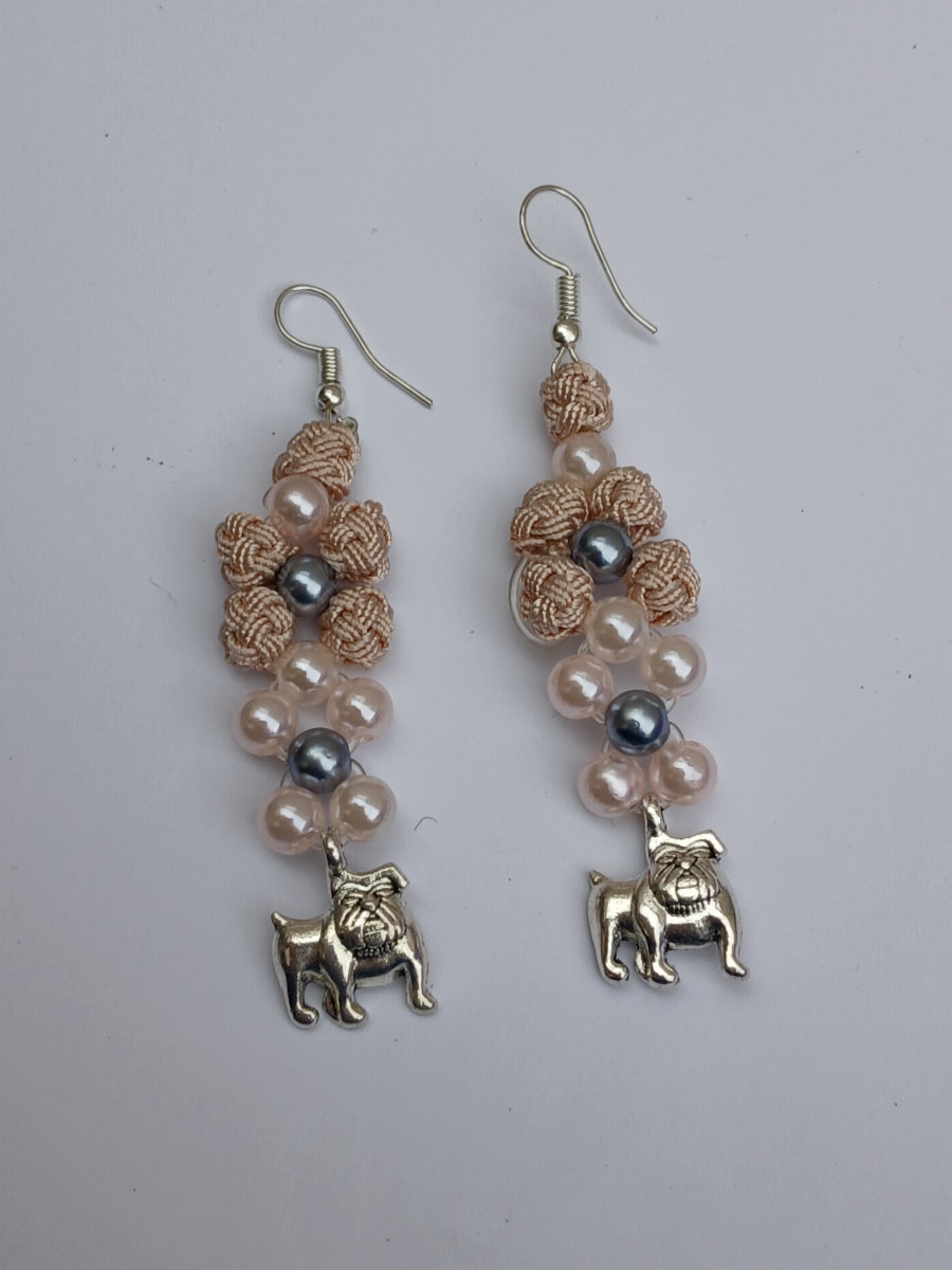Button Dangle Earrings
