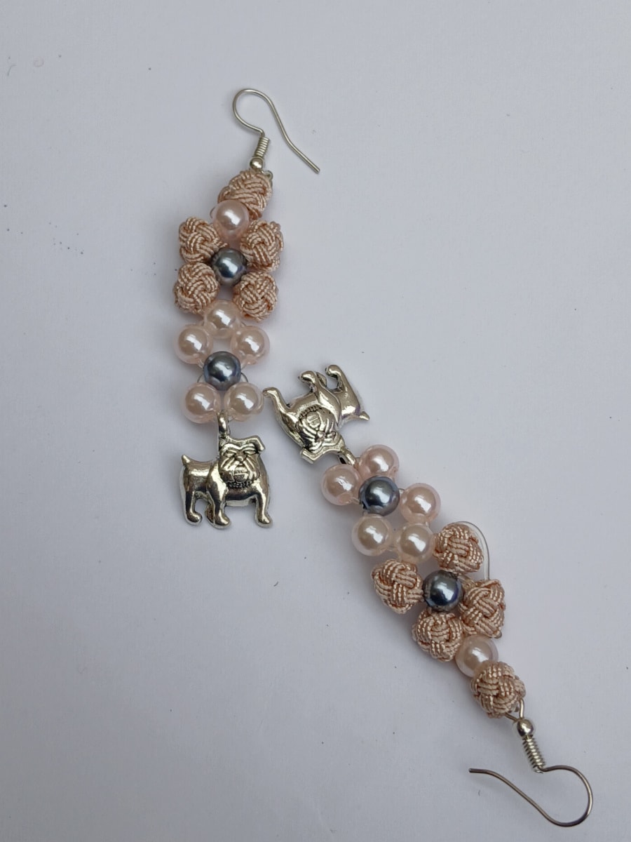 Button Dangle Earrings