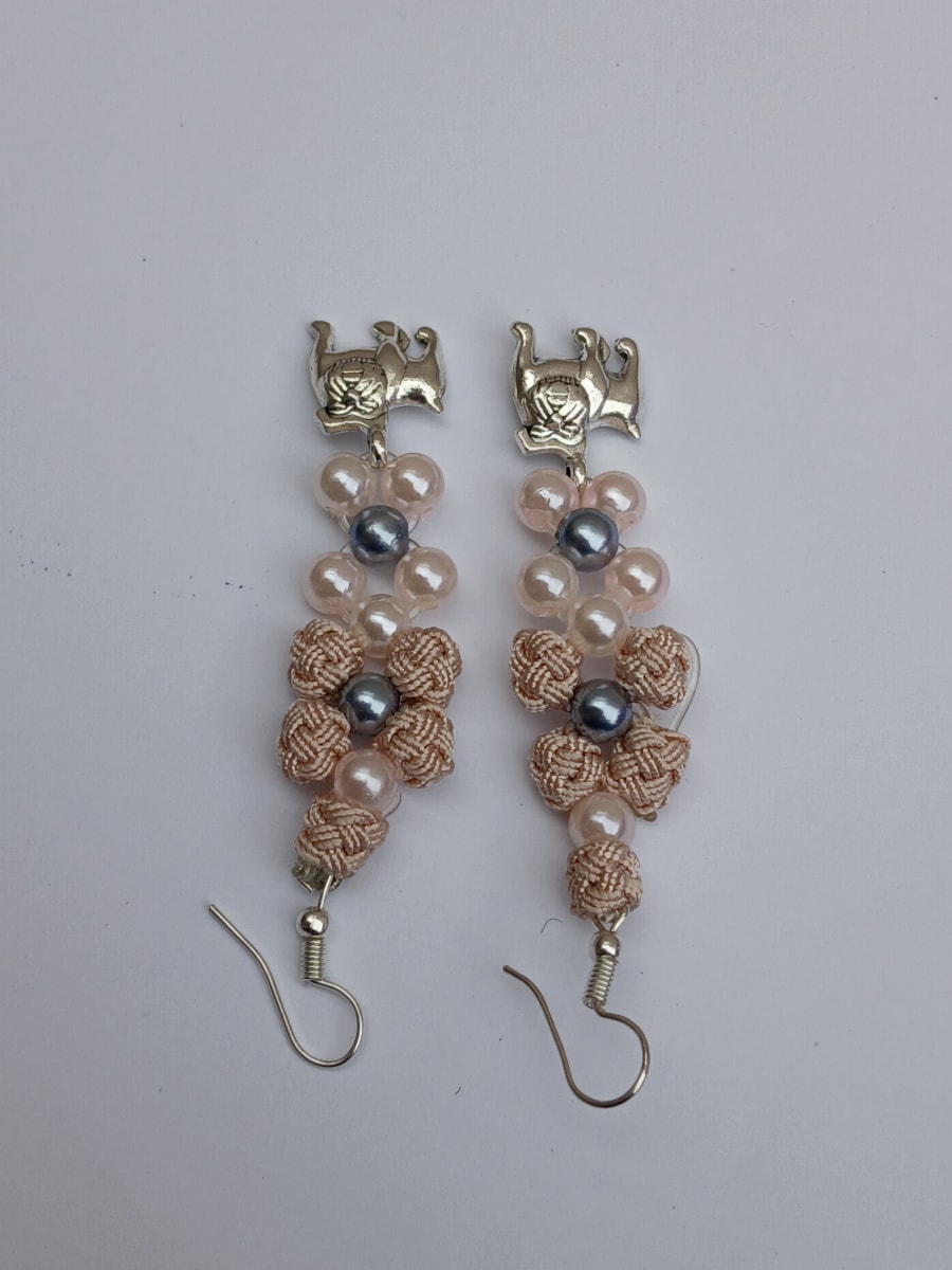 Button Dangle Earrings