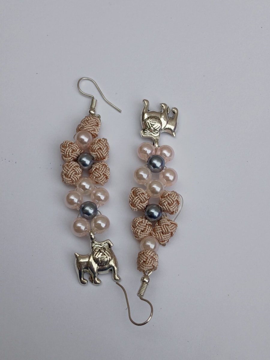 Button Dangle Earrings