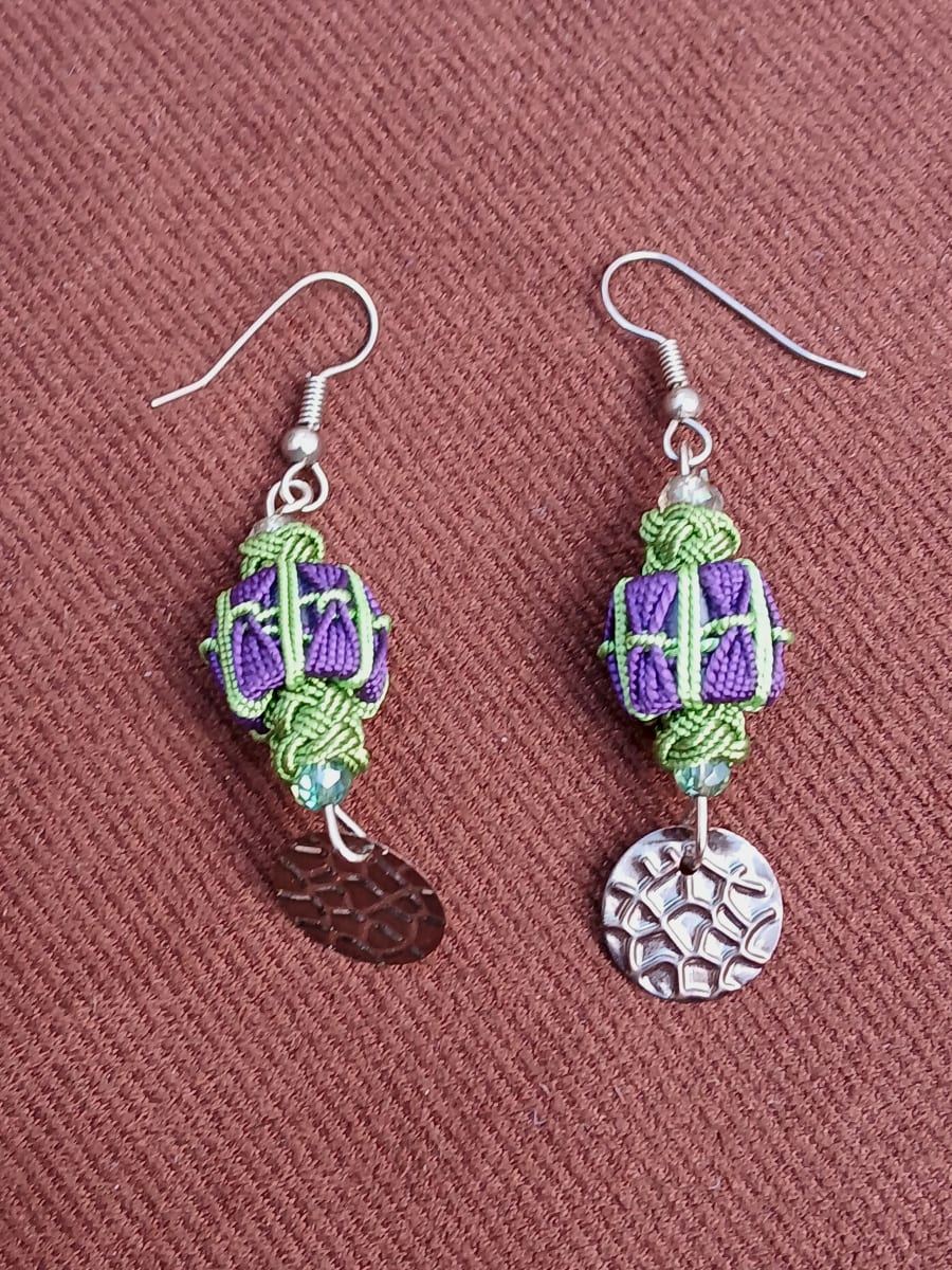 Button Dangle Earrings