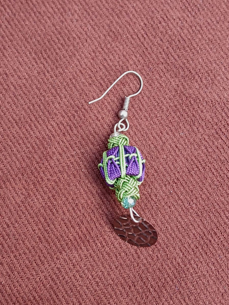 Button Dangle Earrings