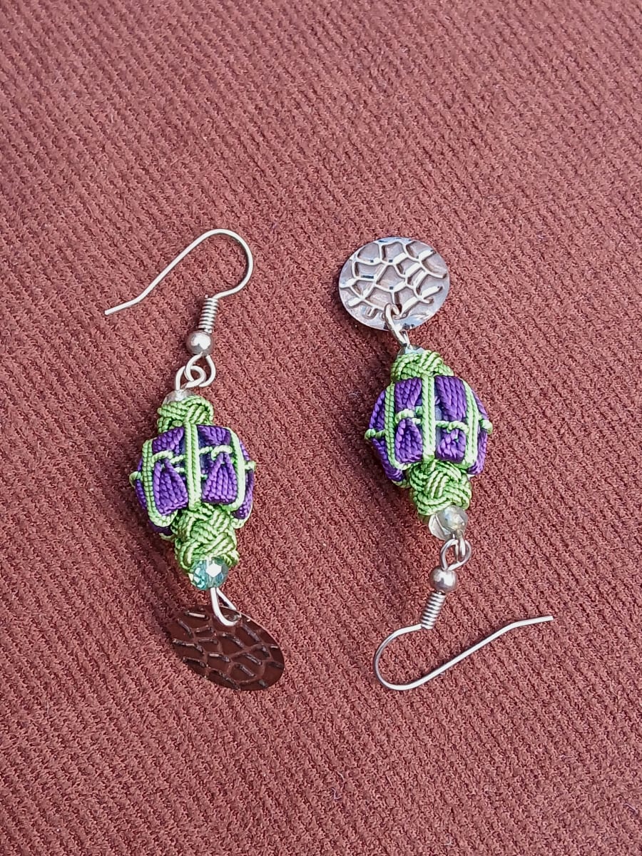 Button Dangle Earrings
