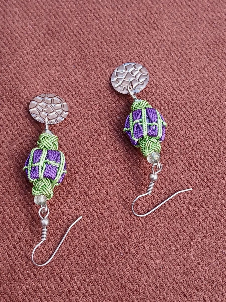 Button Dangle Earrings