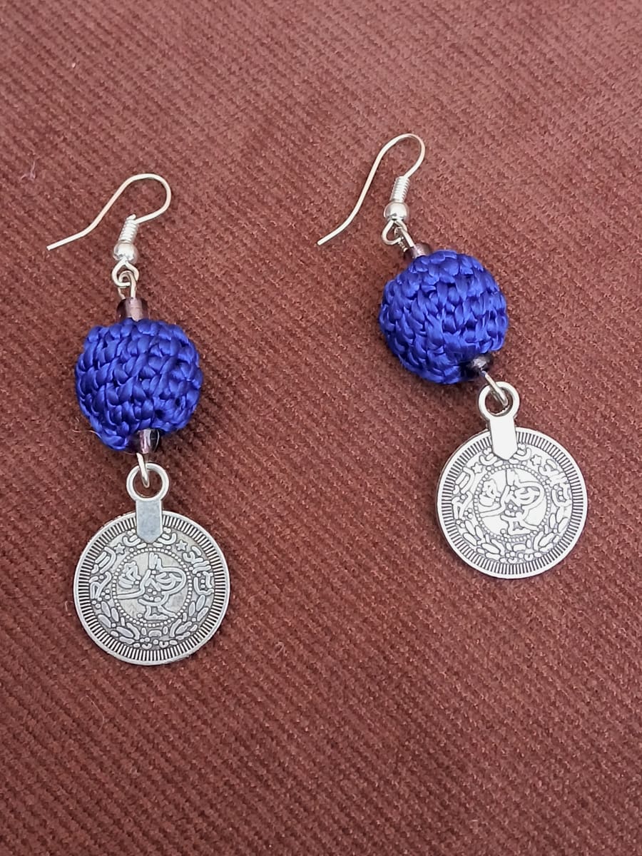 Button Dangle Earrings