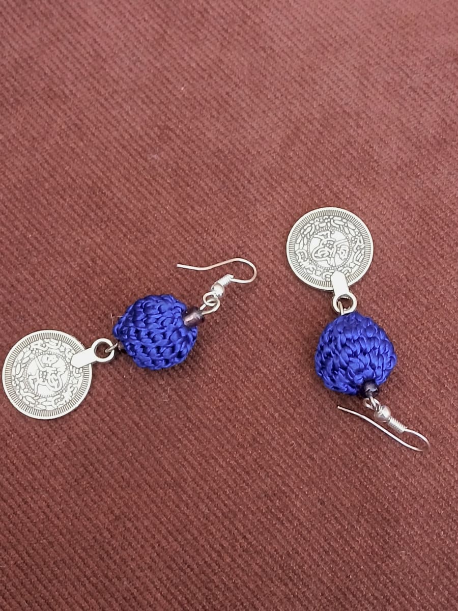 Button Dangle Earrings