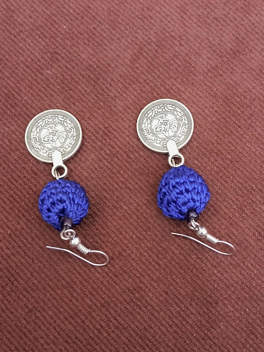 Button Dangle Earrings