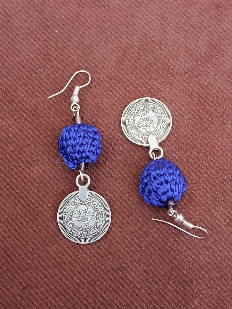 Button Dangle Earrings