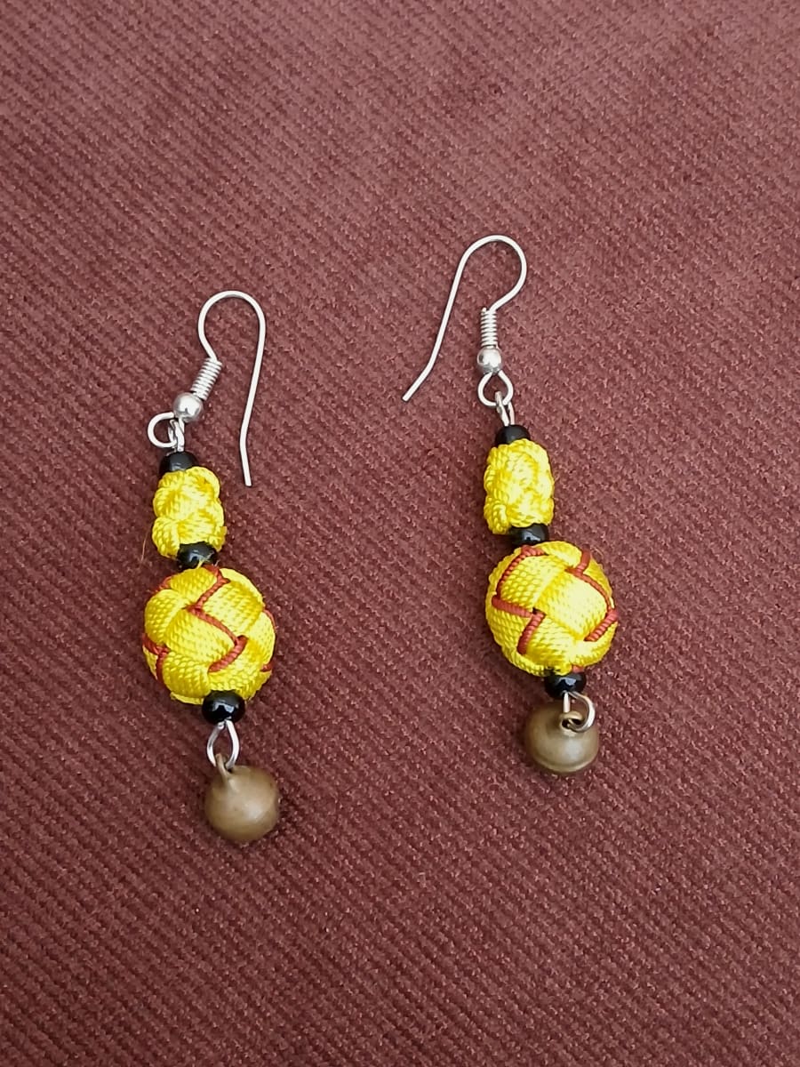 Button Dangle Earrings