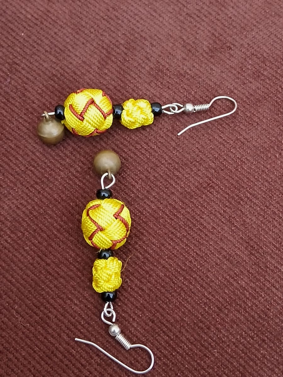 Button Dangle Earrings