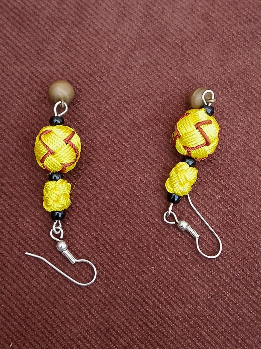 Button Dangle Earrings