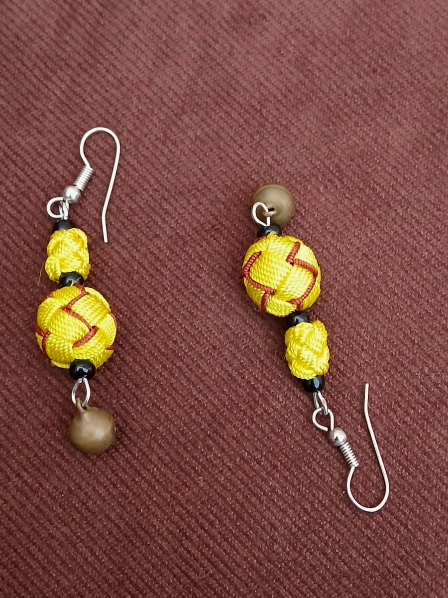 Button Dangle Earrings