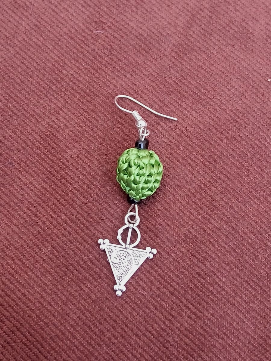 Button Dangle Earrings