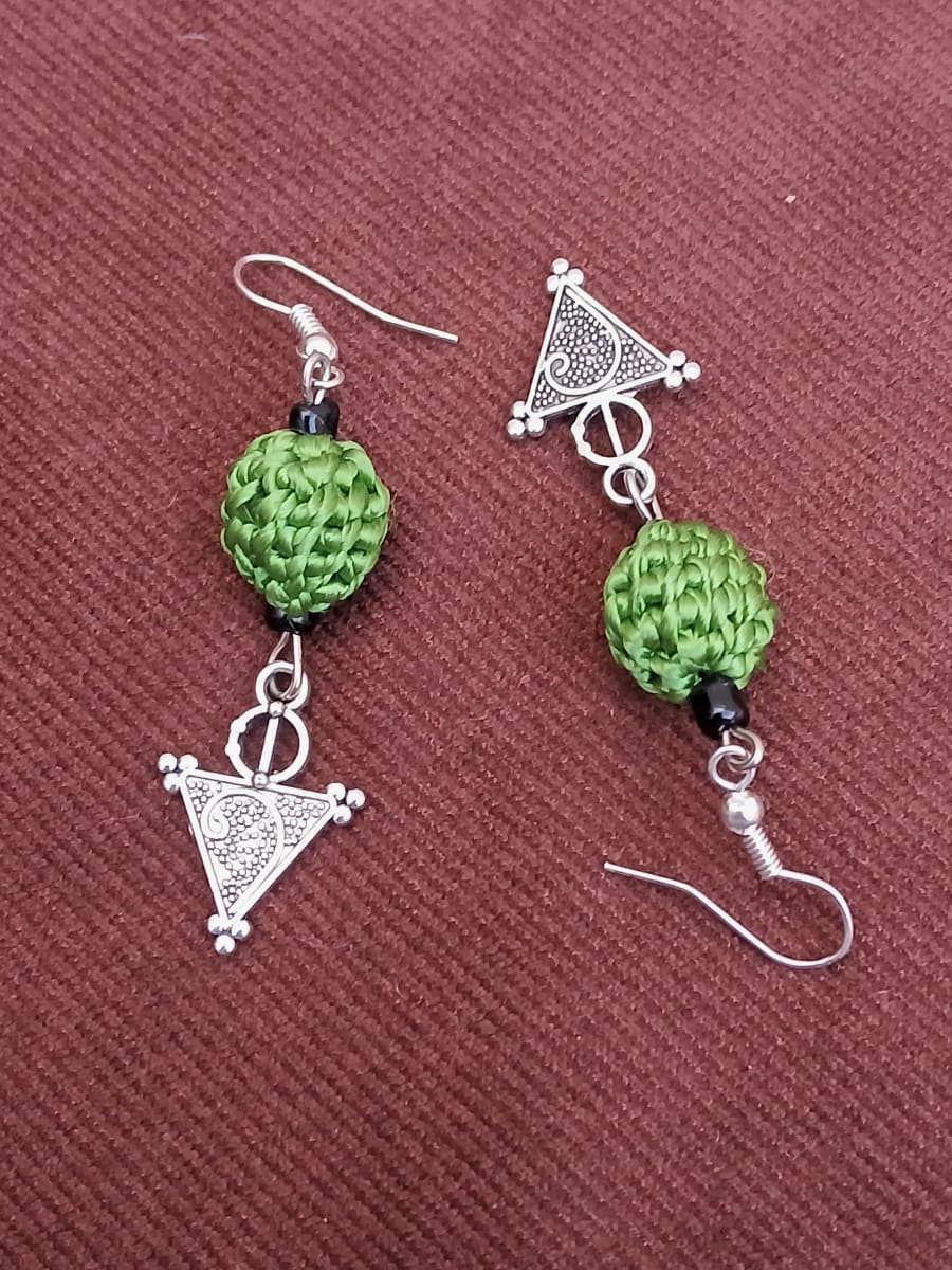 Button Dangle Earrings