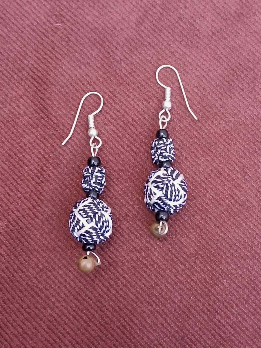 Button Dangle Earrings