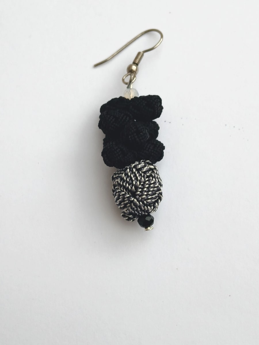 Ball and Button Earrings