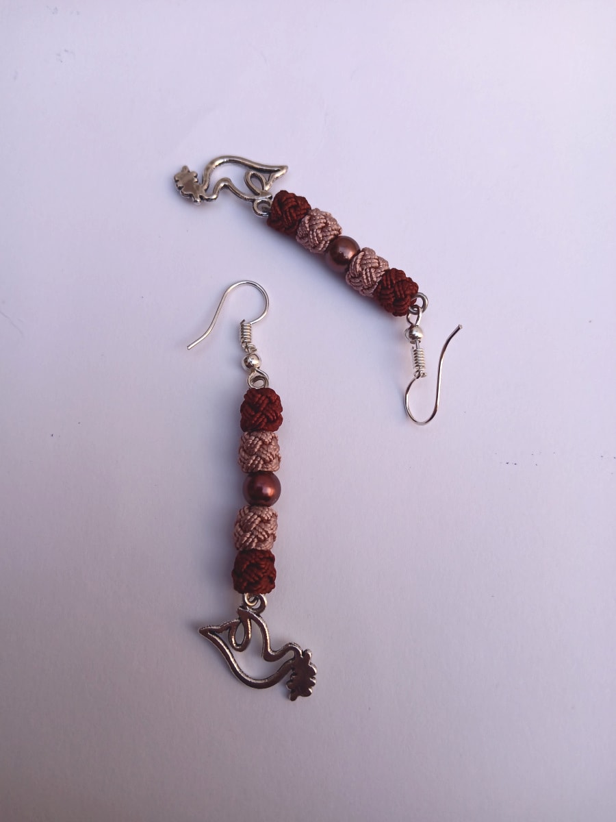 Button Dangle Earrings