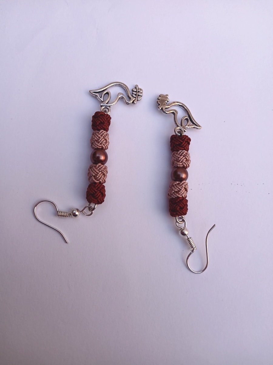 Button Dangle Earrings