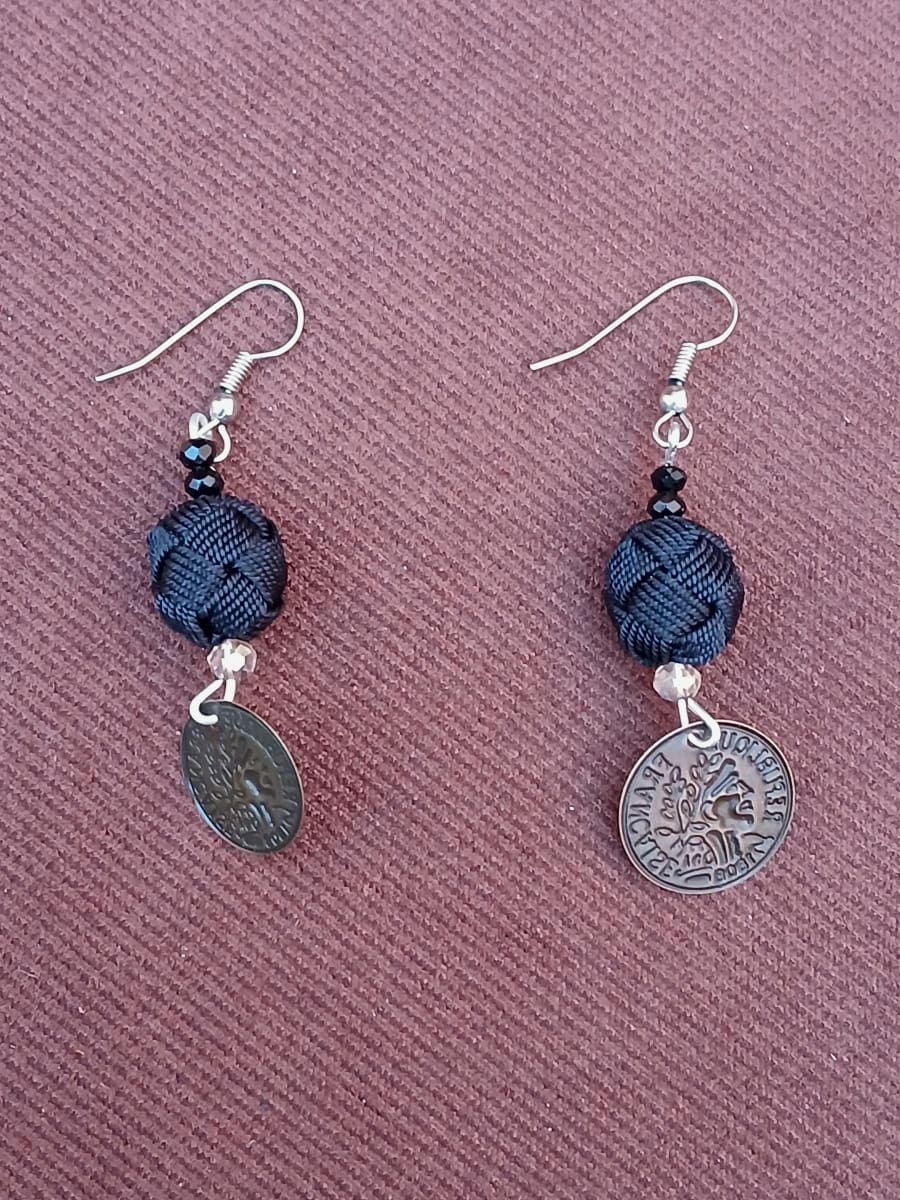 Button Dangle Earrings